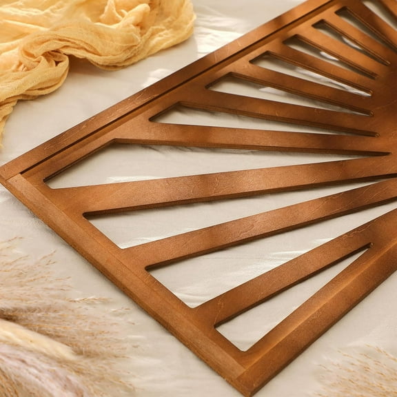 Wall Art Decor 35'' x 12'' Large Boho Wooden Horizontal Vintage Hanging Rectangle for Bedroom Home