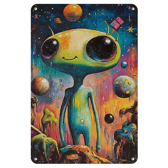 Wall Art Decor For Home A graffiti style piece showing strange alien creatures Home
