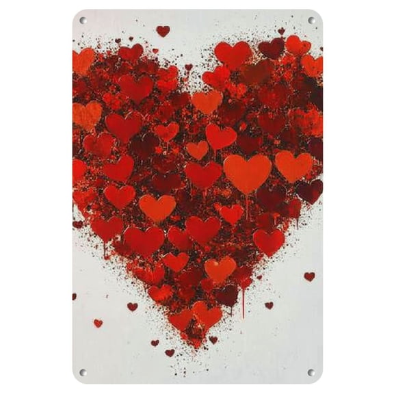 Wall Art Decor For Home red confetti hearts Home