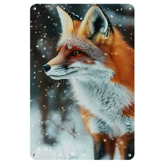 Wall Art Decor For Home red fox pattern Home