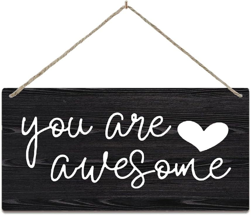 Wall Art Decor Wooden Sign You Are Awesome Wooden Signs Wood Plaque Hanging Sign Home Outdoor