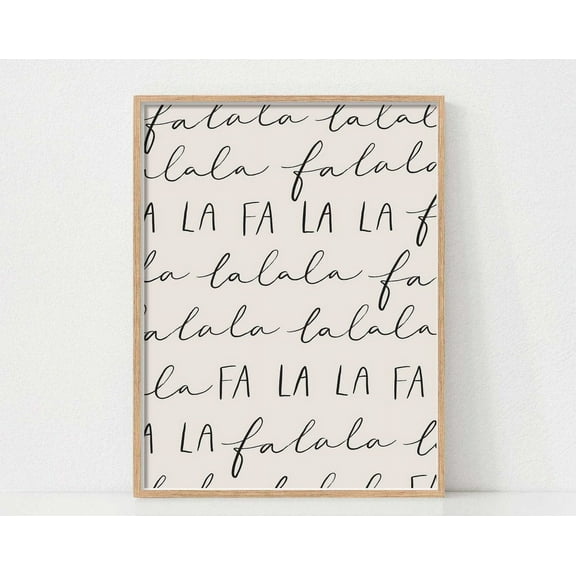 Wall Art, Fa La La Print, Sign, Holiday Wall Art, Decor, Minimalist Wall Art, Modern Wall Decor, 8x12 UNFRAMED