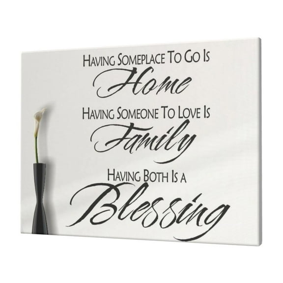 Wall Art Family And Home Life Quotes Picture Canvas Wall Art Print Paintings Modern Artwork For Living Room Wall Decor And Home Décor Framed Ready To Hang-12×16 In