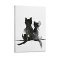thumbnail image 1 of Wall Art Farmhouse Cat Couple Print Minimalist Black & White Watercolor Painting Two Cats Canvas Wall Art Poster Decorative Bedroom Modern Home Print Picture Artworks Posters 24x36inch(60x90cm), 1 of 6