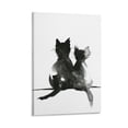 thumbnail image 1 of Wall Art Farmhouse Cat Couple Print Minimalist Black & White Watercolor Painting Two Cats Wall Art Picture Painting Poster Canvas Print Posters Artworks Bedroom Living Room Decor 12x18inch(30x45cm), 1 of 6