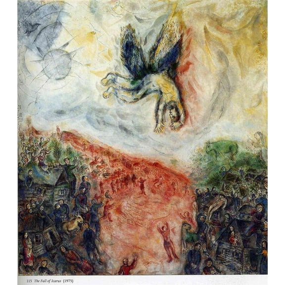 Wall Art Impressions 14x16in Photographic Quality Poster Marc Chagall - Icarus by Henri Matisse