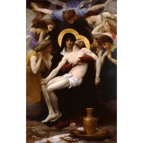 Wall Art Impressions 15x24in Photo Paper William-Adolphe Bouguereau - Jesus Pieta 1876