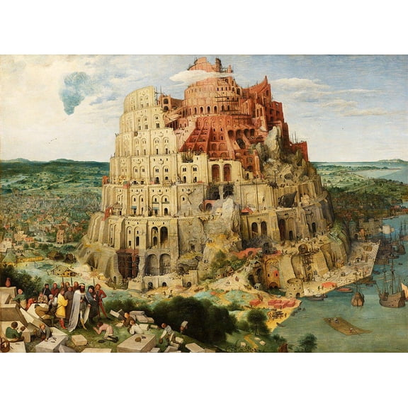 Wall Art Impressions 16x12in Fine Art Quality Poster Pieter Bruegel The Elder - torre de Babel
