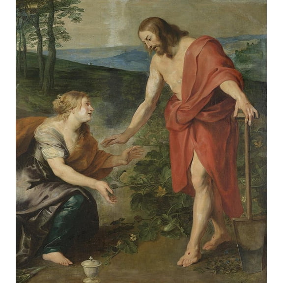 Wall Art Impressions 16x18in Photographic Quality Poster St. Mary Magdalene And The Risen Christ Peter Paul Rubens