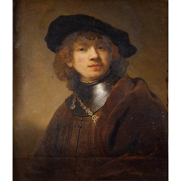 Wall Art Impressions 16x19in Photographic Quality Poster Piero Della Francesca - Tronie of a Young Man with Gorget and Beret