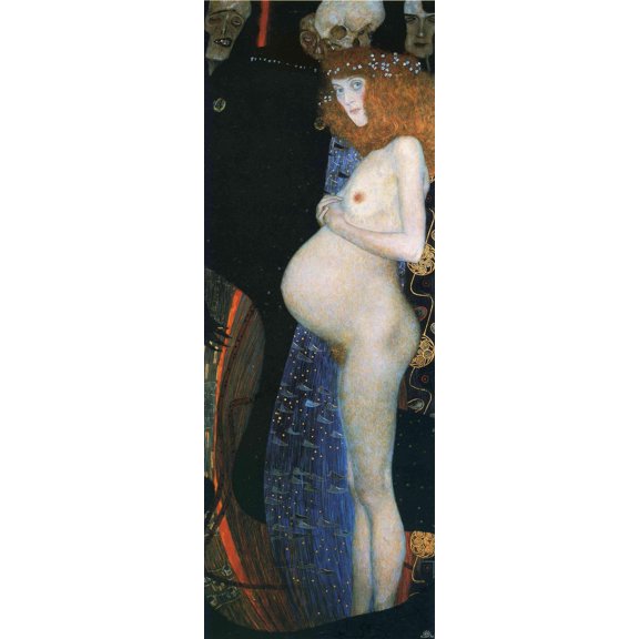 Wall Art Impressions 16x46in Photographic Quality Poster Hope I, 1903 - Gustav Klimt