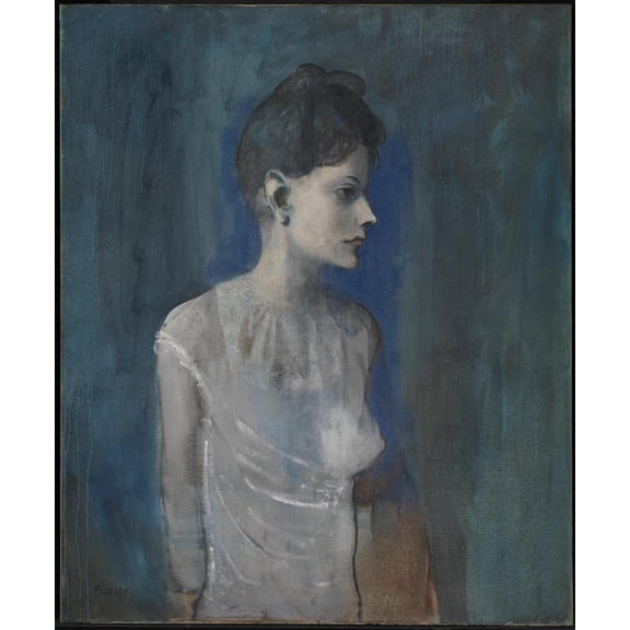 Wall Art Impressions 17x21in Fine Art Quality Poster Girl in a Chemise, Pablo Picasso Tate