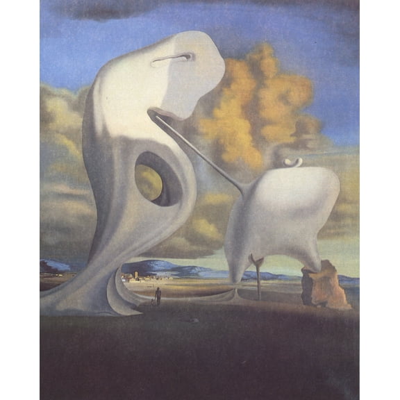 Wall Art Impressions 17x22in Photographic Quality Poster The Architectonic Angelus of Millet - Salvador Dali