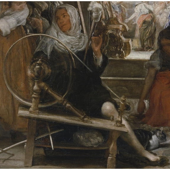 Wall Art Impressions 18x18in Photographic Quality Poster Diego Velazquez - The Story in Paintings Was Velzquez spinning or weaving The Eclectic Light Company