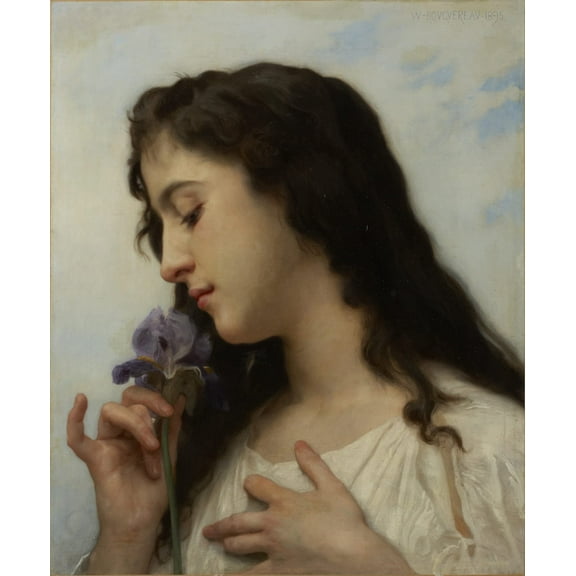 Wall Art Impressions 19x24in Photo Paper Bouguereau, William-Adolphe, Woman with Iris, 1895