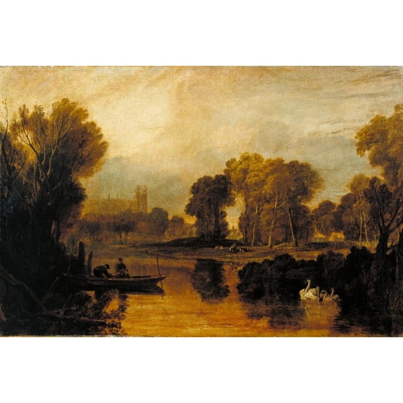 Wall Art Impressions 21x14in Photographic Quality Poster Joseph Mallord William Turner The Thames at Eton, Exhibited 1808