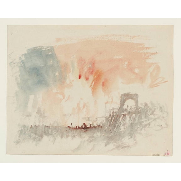 Wall Art Impressions 21x17in Photographic Quality Poster Joseph Mallord William Turner, Vignette Study for Kosciusko, for Campbells Poetical Works