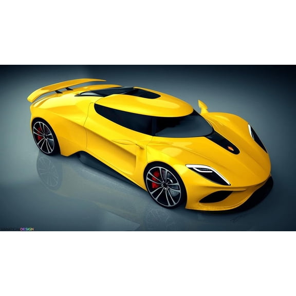 Wall Art Impressions 22x12in Photographic Quality Poster Fictional Baby Koenigsegg Legera Rendering Is Absolutely Phenomenal