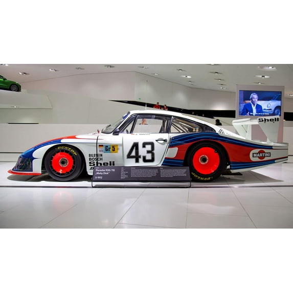 Wall Art Impressions 24x14in White And Blue Nascar Photographic Print Poster