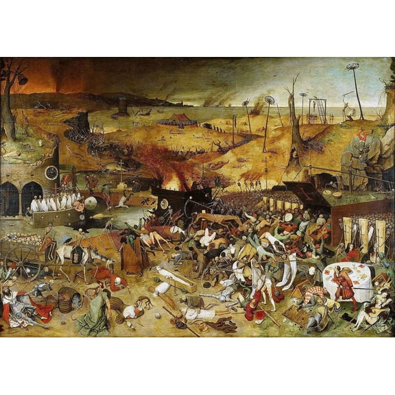 Wall Art Impressions 24x15in Photographic Quality Poster Pieter Bruegel The Elder - New research maps the devastation of the Black Death on medieval England