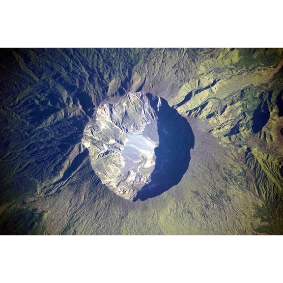 Wall Art Impressions 24x16in Photo Paper Mount Tambora Volcano, Sumbawa Island, Indonesia