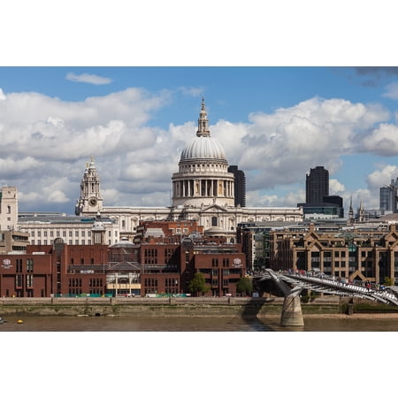 Wall Art Impressions 24x16in Photo Paper St Paul's Cathedral, London, England
