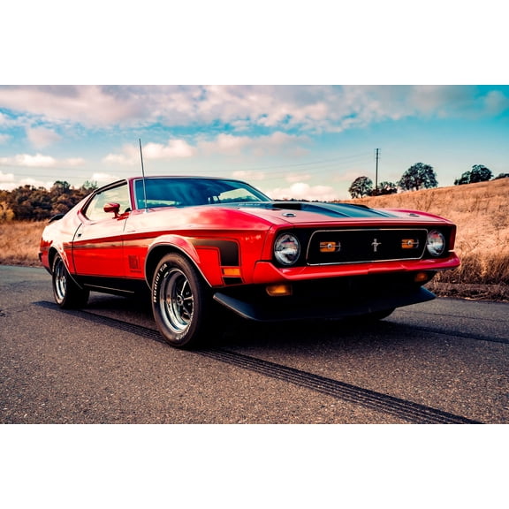 Wall Art Impressions 24x16in Photographic Print PosterFirst generation Ford Mustang