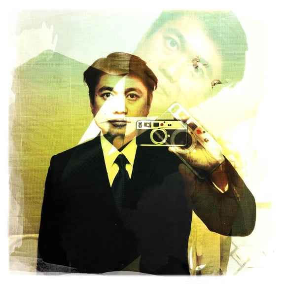 Wall Art Impressions 24x24in Fine Art Quality Poster Self-portrait with Salvador Dali Hipstapak