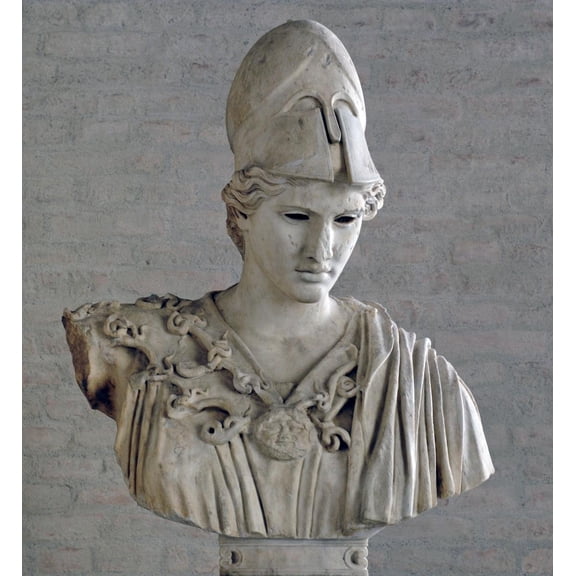 Wall Art Impressions 24x26in Photographic Quality Poster Samuel Rokah Greek Mythology El Busto de Palas se renueva