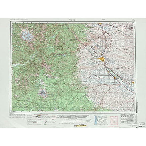 Wall Art Impressions 24x32in Photographic Print Poster Washington State Route 123 Yakima-1971 Western United States