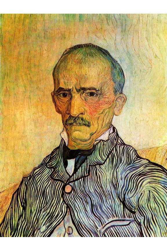 24x32in Photographic Quality Poster Portrait of Trabuc an Attendant at Saint-Paul Hospital 1889 Vincent van Gogh