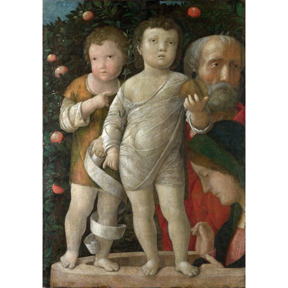 Wall Art Impressions 24x34in Fine Art Quality Poster Andrea Mantegna Holy Family with the Infant Saint John the Baptist