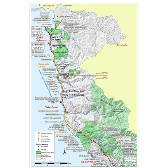 Wall Art Impressions 24x35in Poster California Map Area of Interest