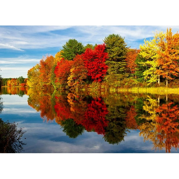 Wall Art Impressions 24x36in Autumn Scenery Pictures Photographic Print Poster Fall in New Hampshire