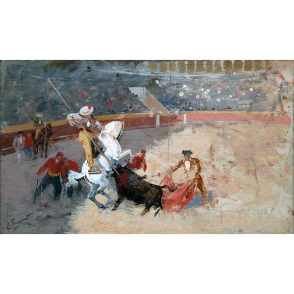 Wall Art Impressions 24x36in Espania Photographic Print Poster Most Beautiful Places in Spain Enrique Simonet La suerte de varas 1899