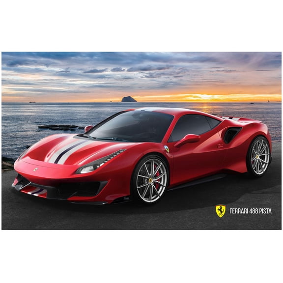 Wall Art Impressions 24x36in Ferrari 488 PISTA SPIDER Photographic Print Poster Italian Sports Cars Art Print creative phoho