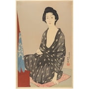 Wall Art Impressions 24x36in Hashiguchi Goyo - A Woman in Summer Robe  Coated Paper