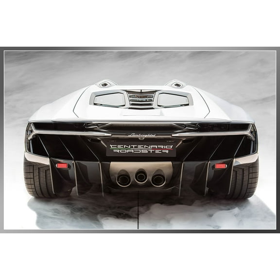 Wall Art Impressions 24x36in Lamborghini Centenario Roadster Photographic Print Poster Luxury and Sports Cars rear