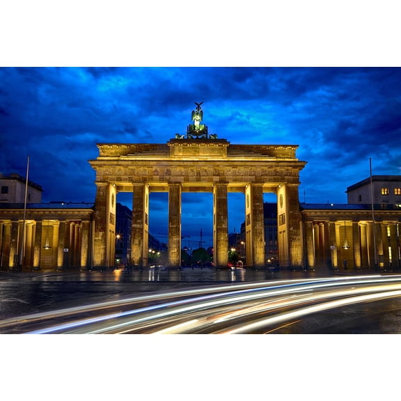 Wall Art Impressions 24x36in Photographic Print Poster Brandenburg Gate, Most Beautiful Places in Germany Art Print Deutschland Berlin