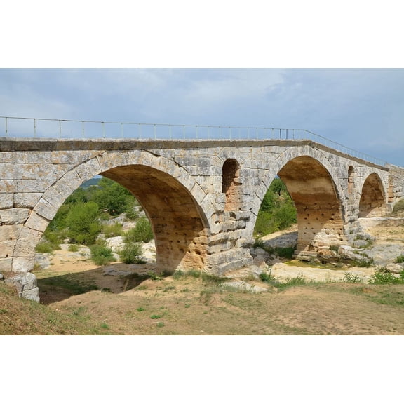 Wall Art Impressions 24x36in Pont Julien Roman arch Photo Poster The World's Most Incredible Ancient Bridges Calavon river France