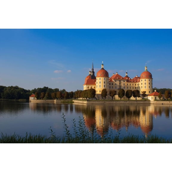 Wall Art Impressions 24x36in Schloss Moritzburg von Sud-West Photo Poster Most Beautiful Places in Germany Art Print Deutschland