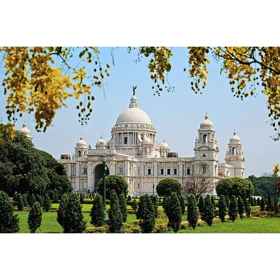 Wall Art Impressions 24x36in Victoria Memorial Hall, Photographic Print Poster The World's Most Incredible Cities Kolkata Art Print Poster