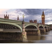 Wall Art Impressions 24x36in Westminster Bridge Photo Poster Worlds Most Incredible Bridges and Palace of Westminster