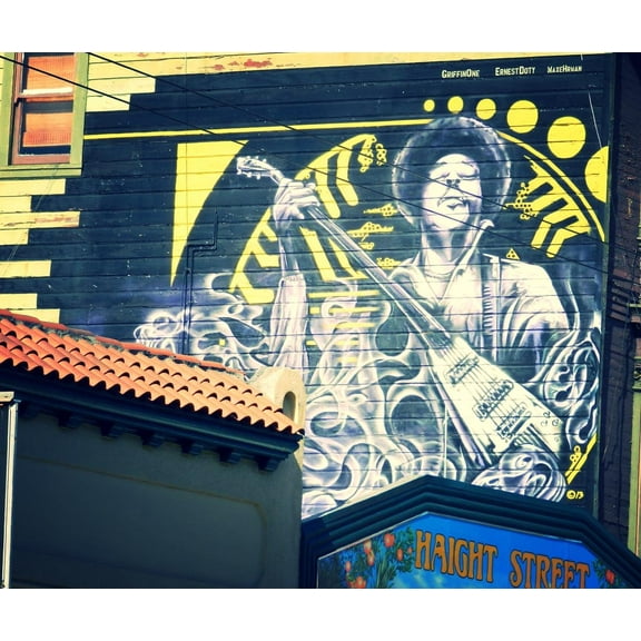 Wall Art Impressions 28x24in Photographic Quality Poster Jimi Hendristreet art