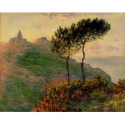 Wall Art Impressions 30x24in Fine Art Quality Poster The Church at Varengeville, 1882 - Claude Monet