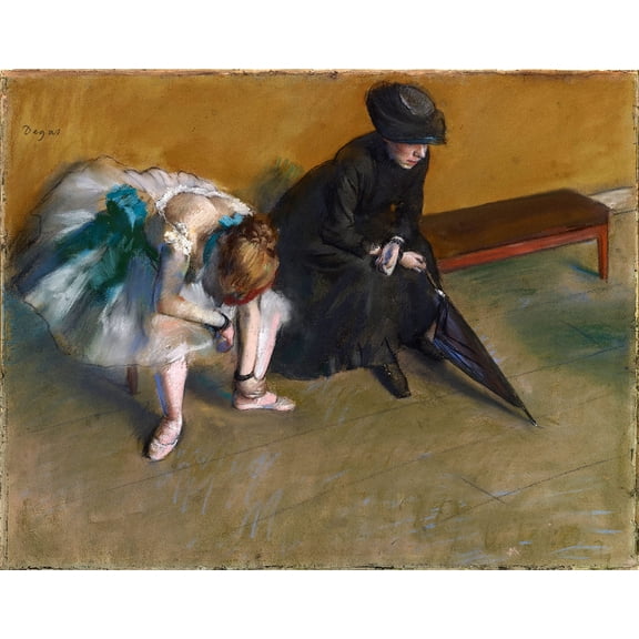 Wall Art Impressions 30x24in Photo Paper Edgar Degas - Waiting
