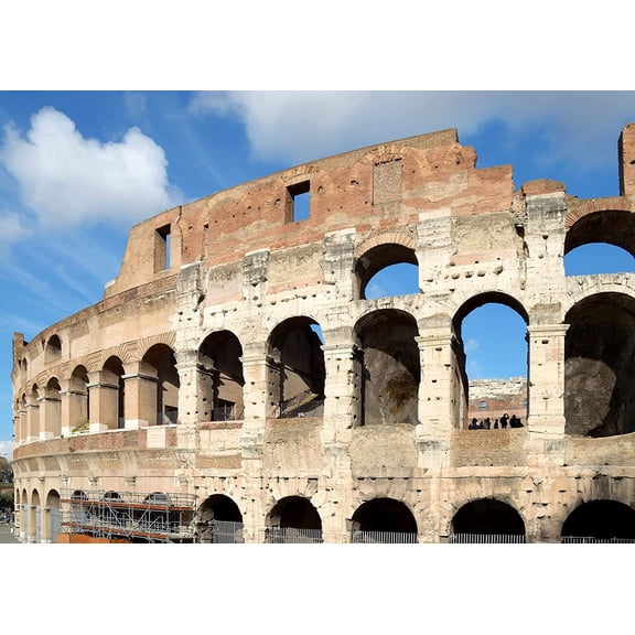 Wall Art Impressions 33x24in Rolled Canvas Doors of Colosseum new and old