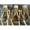 thumbnail image 1 of Wall Art Impressions 34x24in Photographic Print Poster Skeletons Funny Hear No Evil Speak No Evil, 1 of 3