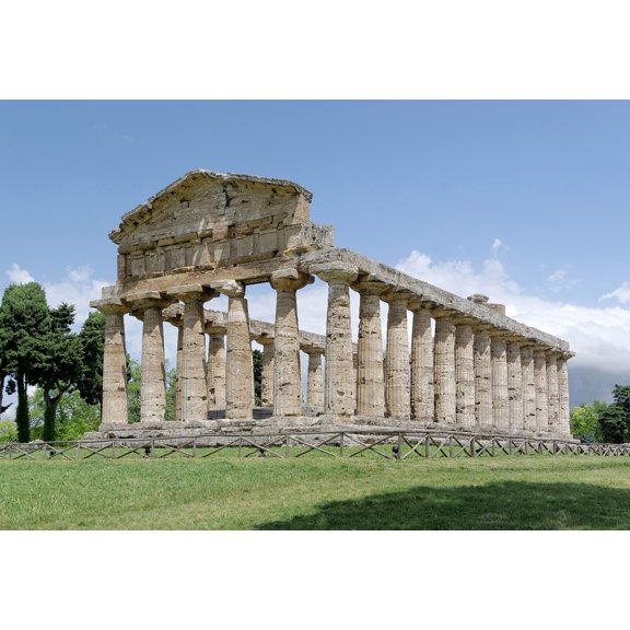 Wall Art Impressions 35x24in Photo Paper Italy, Paestum, Temple of Athena