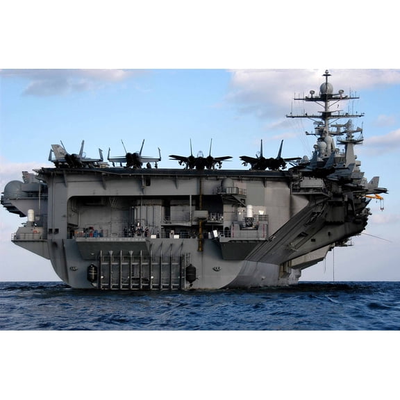 Wall Art Impressions 36x24in Photographic Print Poster Aircraft Carrier Military Uss Harry S Truman Navy